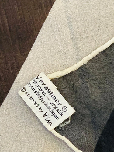Vera Sheer Black and White Striped Scarf